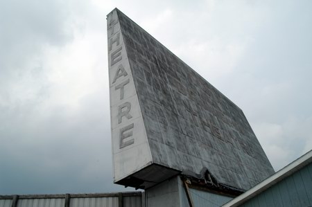 131 Drive-In Theatre - Side Of Screen (newer photo)